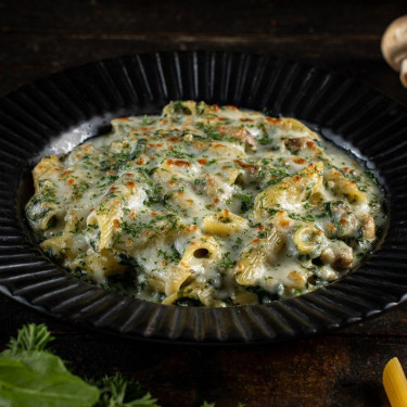 Baked Penne With Spinach And Mushroom (V)