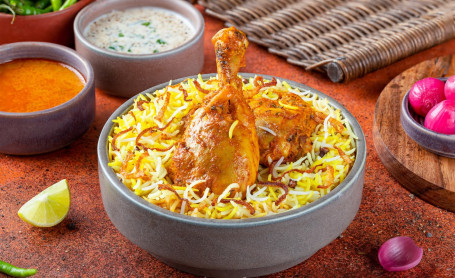 Chicken Biryani 2 Pcs Bone 800 Gms Bondi Raita 300 Mls