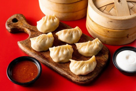 Corn Cheese Steamed Momos[6 Pcs]