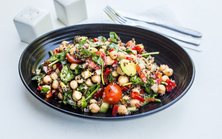 Chickpeas, Spinach, Cherry Tomato, Cucumber, Avocado