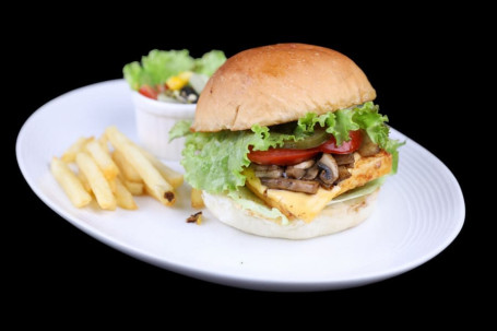 Grilled Paneer Mushroom Burger