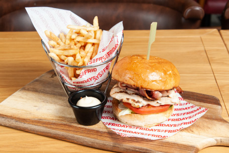 Chicken Blt Burger And Fries Crispy