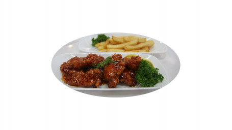 Honey Chilli Karaage Chicken And Chips