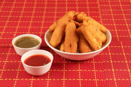 Paneer Pakoda 12 Pcs Hari Chutney Meethi Chutney