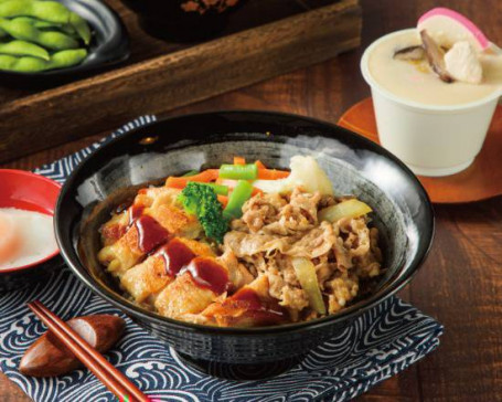 牛雞雙寶丼 Beef And Chicken Donburi