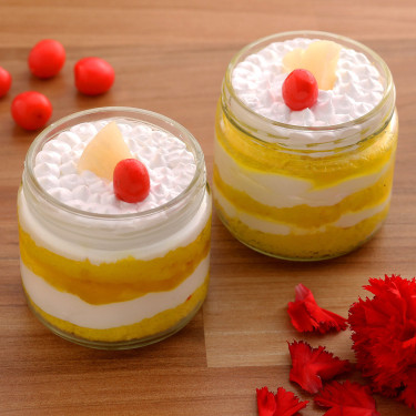 Pineapple Cream Cake Jar Set Of 2