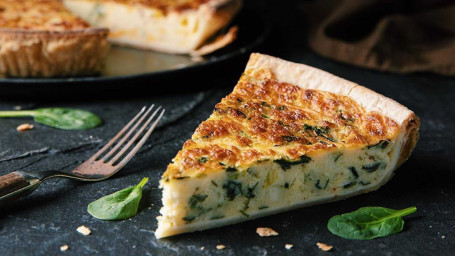 Spinach Leek Smoked Mozzarella Quiche