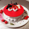 Eggless Vanilla Strawberry Cake