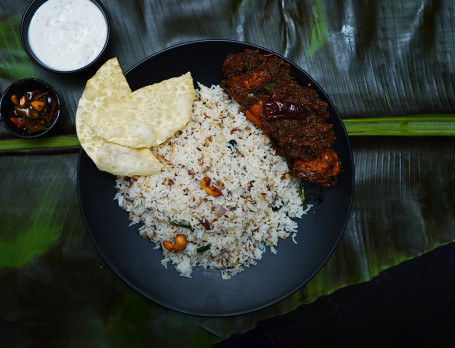 Ghee Rice With Chicken Chukka Full