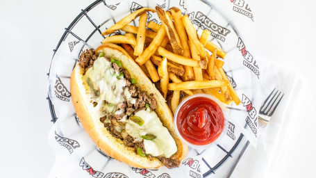 Cheesesteak Combo (Bøf Eller Kylling)