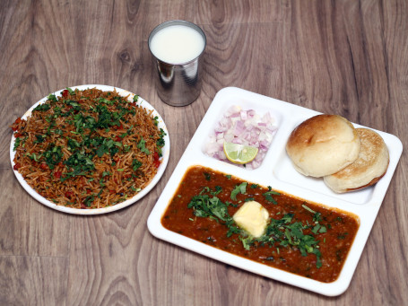 Butter Pavbhaji Oil Pulao Buttermilk