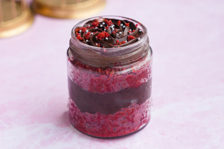 Eggless Red Love Cake Jar