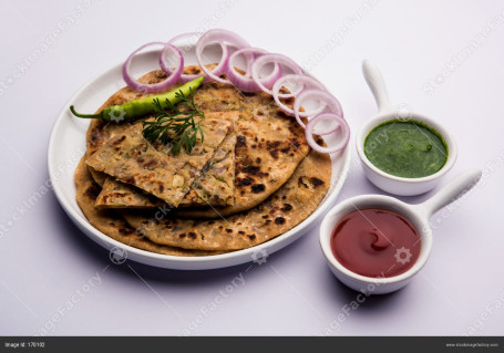 1 Onion Paratha Green Chatni