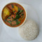 Plain Rice And Pork Curry