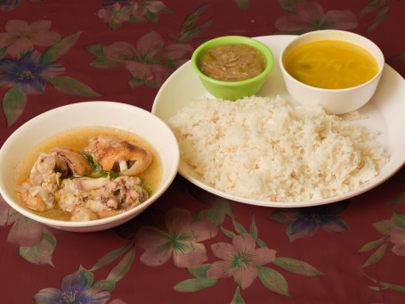 Rice Pork With Bamboo Shoots(Rice+Dal+Sabji+Pork Curry With Bamboo Shoot)