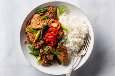 Pork Dry Fry With Thai Souce