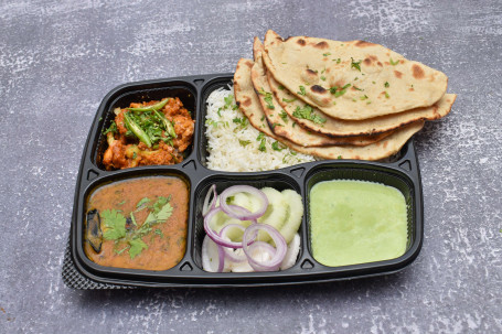 Aloo Gobhi Masala Dal Tadka Choice Of Rotis/ Rice Salad