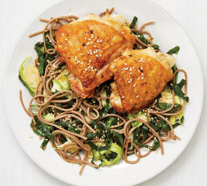 Soba Noodle With Honey Glazed Chicken