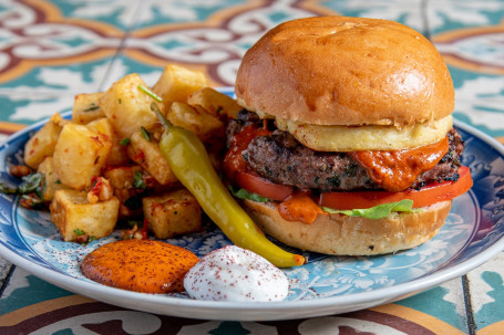 Lamb And Halloumi Burger