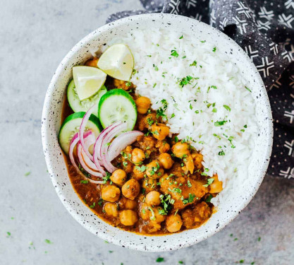 Palak Chole Chawal (Serves 2)