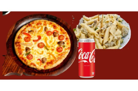 Veg Pizza And Pasta Combo (Serves 2)