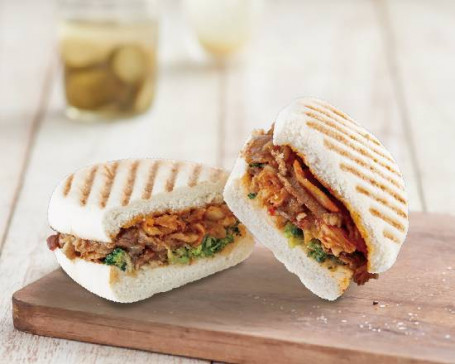 Oksekød Panini Med Koreansk Kimchi