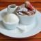 Bread, Butter Pudding And Fresh Blueberries