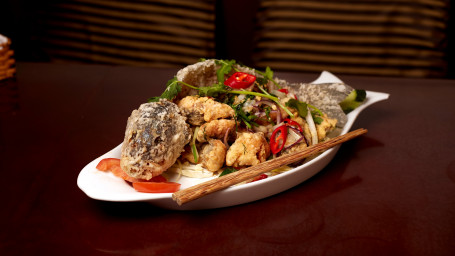 Whole Crispy Deep Fried Sea Bass