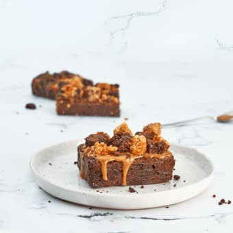 Chokolade Karamel Brownie