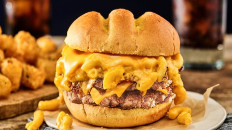 Dobbelt Mac Cheese Kalkiet Burger