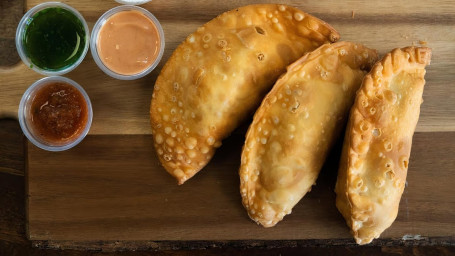 3 Empanadas, Rice Beans, Sweet Plantains Fountain Drink (16 Oz.