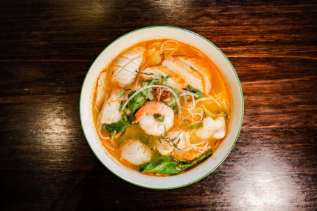 Tom Yum Soup On Rice Vermicelli