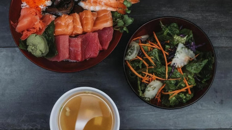 Chirashi Don (W/Miso Soup And Salad)