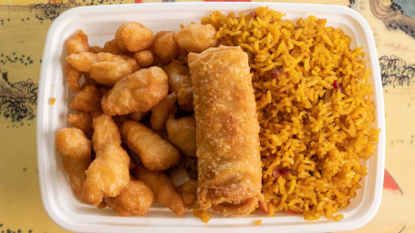 C9. Sweet Sour Chicken Combo Plate Tián Suān Jī Wǎn Cān