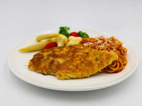 Chicken Parmesan With Spaghetti Yì Shì Pà Mǎ Sēn Kǎo Jī Yì Dà Lì Miàn