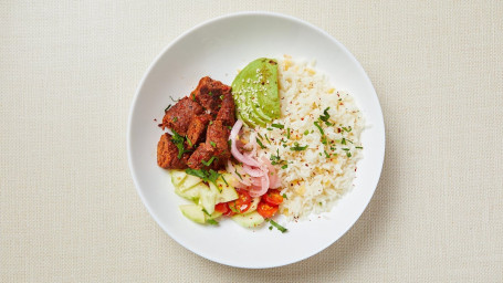 Mediterranean Meatball Keto Rice Bowl