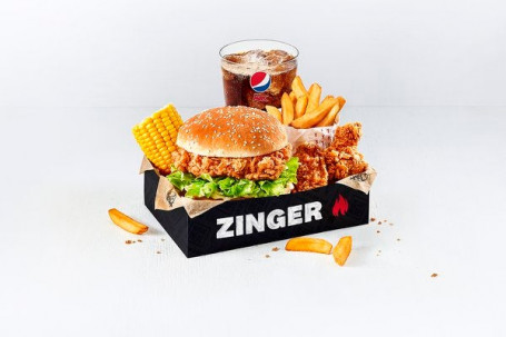 Zinger Box Måltid Med 2 Hot Wings