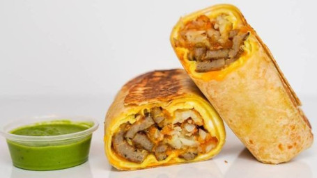 Pølse, Æg Cheddar Morgenmad Burrito