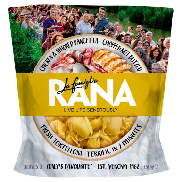 La Famiglia Rana Kylling Røget Pancetta Frisk Tortelloni Pasta 250 G