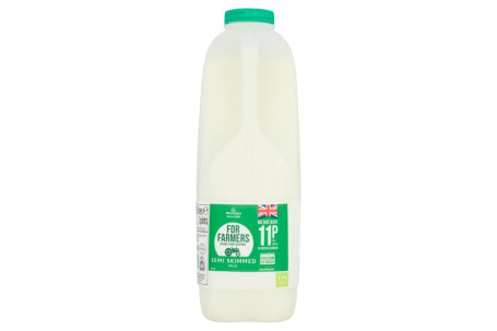 Morrisons British Semi Skummet Milk 2 Pint