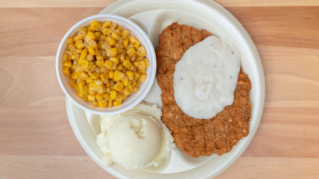 #3- Chicken Fried Steak With 2 Veggies