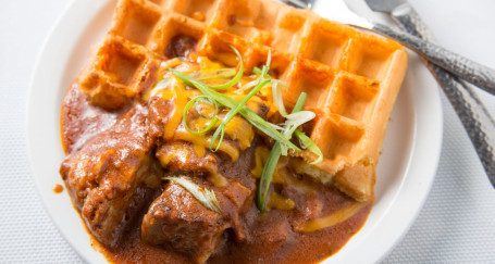 1/2 Cheddar Short Rib Waffle