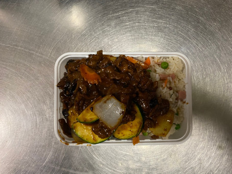 Beef Teriyaki With Half Fried Rice