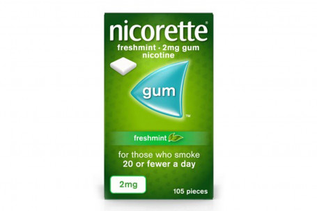 Nicorette Fresh Mint Gum 2Mg Nicotine Low Strength 105 Pieces