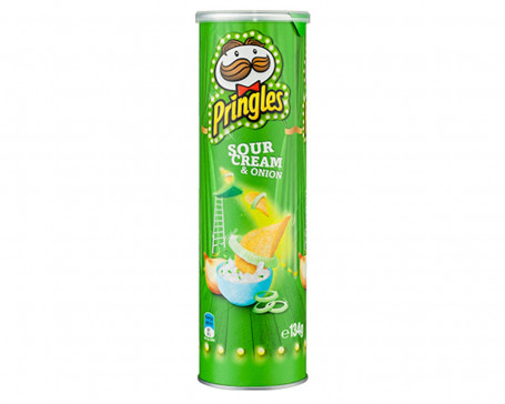 Pringles Chips Creme Fraiche Og Løg 134G