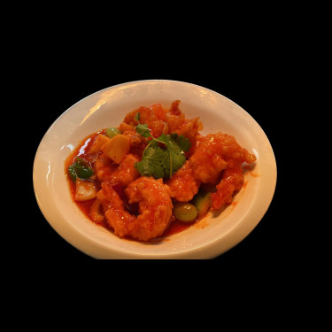 Gǔ Lǎo Xiā Qiú Sweet Sour King Prawns