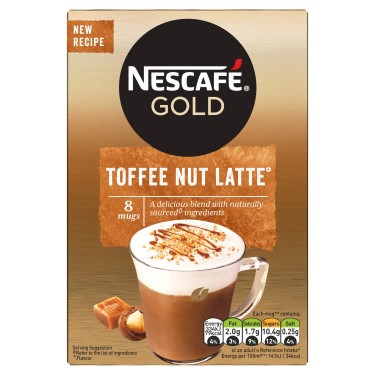 Nescafe Gold Toffee Nut Latte 8 Pak 156G