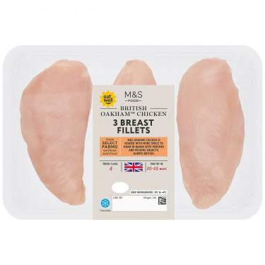 M S Food British Oakham 3 Kyllingebrystfileter 570G