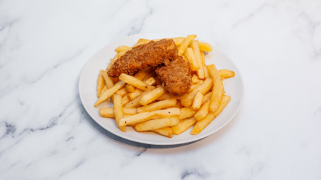 2 Piece Of Chicken Strips And Fries