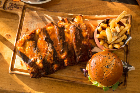 Burger Ribs Combo